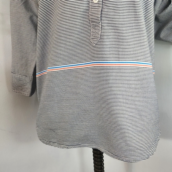 J Crew Striped Popover Half Button Shirt - Picture 4 of 10